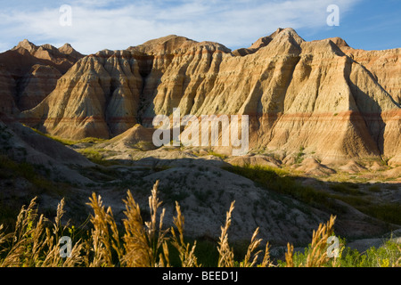 Erodierten Buttes Zinnen und Türme in Badlands Nationalpark, South Dakota Stockfoto