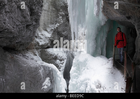 Partnachklamm-Schlucht in der Nähe von Garmisch-Partenkirchen, Werdenfelser Land, Upper Bavaria, Bavaria, Germany Stockfoto