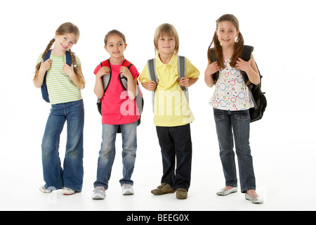 Gruppe von Kindern im Studio Stockfoto