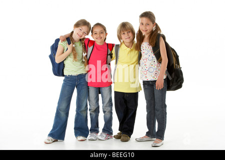 Gruppe von Kindern im Studio Stockfoto