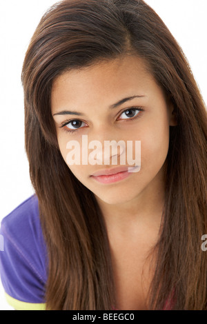 Studioportrait von Teenager-Mädchen Stockfoto