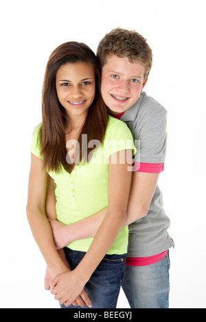 Teenager-Paar im Studio Stockfoto