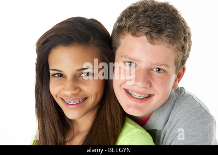 Teenager-Paar im Studio Stockfoto