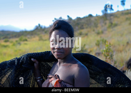 Madagaskar - lokale Fischer in Anosy Dorf von Agnena. Stockfoto