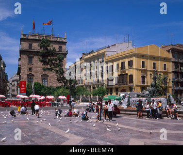 Plaza De La Virgen Valencia, Spanien Stockfoto