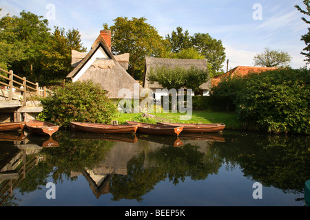 Brücke Cottage Flatford East Bergholt Suffolk England Stockfoto