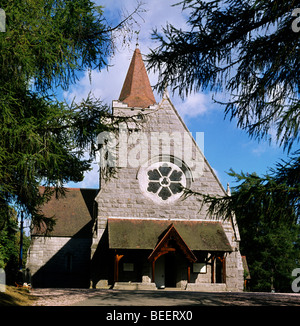Crathie Kirche - regelmäßige Ort der Anbetung für die königliche Familie, während im Balmoral Castle wohnen Stockfoto