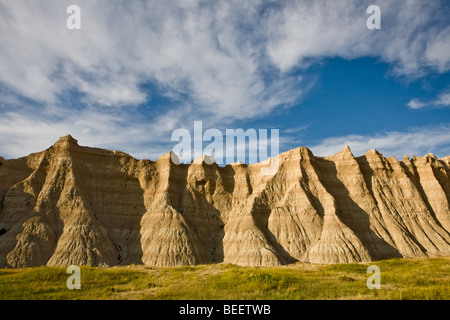 Erodierten Buttes Zinnen und Türme in Badlands Nationalpark, South Dakota Stockfoto