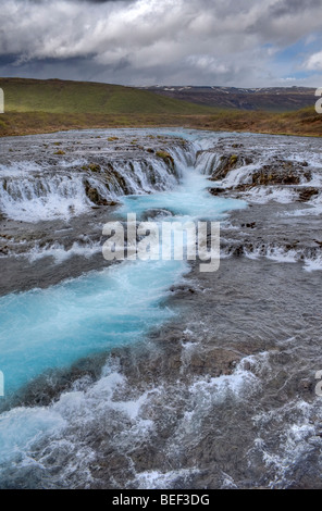 Bruarfoss Wasserfall, Island Stockfoto