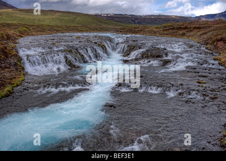 Bruarfoss Wasserfall, Island Stockfoto