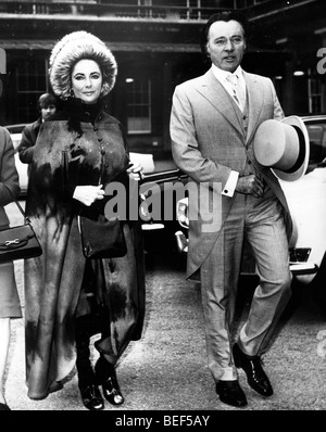 Schauspielerin Elizabeth Taylor mit Ehemann Richard Burton Stockfoto