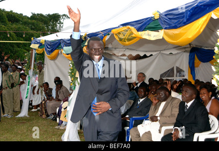 Kizze Besigye am Jahrestag der Krönung des Bakonzo König Mumbere Charles Omusinga, Kasese, Rwenzoris, West-Uganda, Afrika Stockfoto