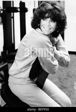 Schauspielerin Jane Fonda bei der Eröffnung ihrer Fitness-Studio Stockfoto