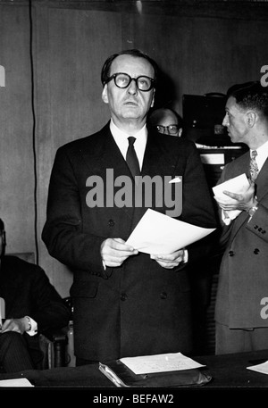 André MALRAUX (3. November 1901 23. November 1976) ein französischer Schriftsteller, Abenteurer und Staatsmann, französische Politik und Kultur. Stockfoto