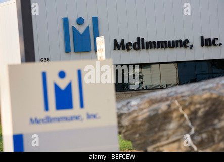 Eine Produktionsstätte für Drug-Hersteller MedImmune in vorstädtischen Maryland. Stockfoto