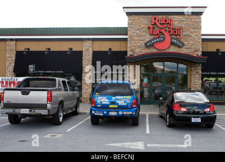 Ruby Tuesday-Restaurant-Standort in Maryland. Stockfoto