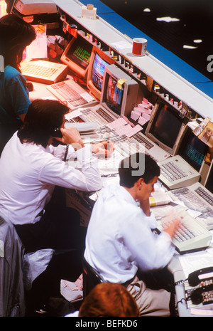 Makler in Pacific Stock Exchange-Etage in Los Angeles Stockfoto