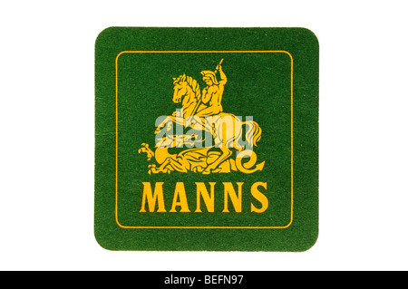 Manns Bierdeckel Stockfoto