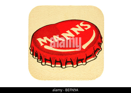 Manns Bierdeckel Stockfoto
