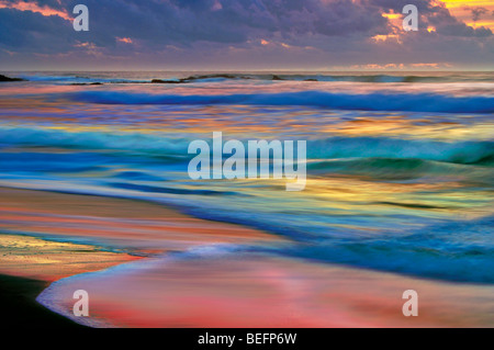 Portugal, Alentejo: Sonnenuntergang am Strand von Almograve Stockfoto
