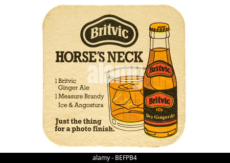 Britvic Pferde Hals 1 Britvick Ginger Ale 1 Maßnahme brandy Ice & Angostura genau das richtige für ein Foto-finish Stockfoto
