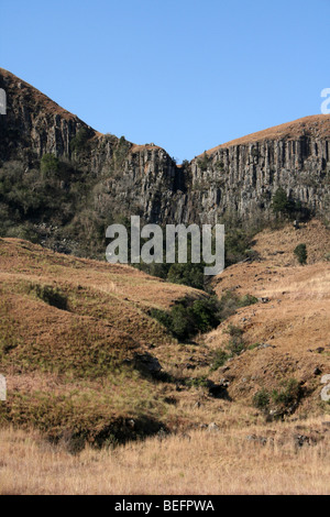 Basaltsäulen In den Drakensbergen, Südafrika Stockfoto