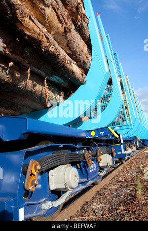 Details von Train's Transport car Fahrwerk und dem Spiel Struktur Protokolle, Finnland Stockfoto