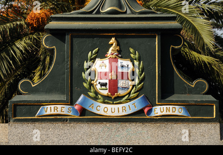 Gusseisen Wappen auf Prinzen Brücke über den Fluss Yarra Melbourne Australien Stockfoto