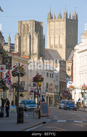 Wells Cathedral Somerset England Stockfoto