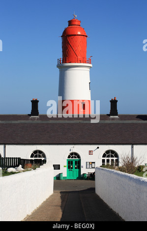 Der National Trust property Souter Leuchtturm Whitburn, Tyne und Wear, England, Großbritannien Stockfoto