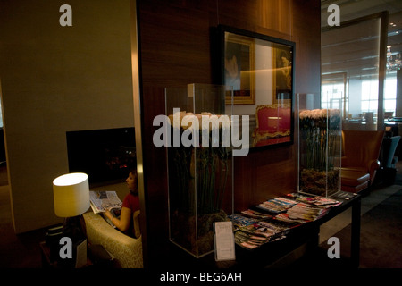 Opulente Ruhe in der British Airways Concorde Room für First Class Passagiere am Flughafen Heathrow terminal 5. Stockfoto