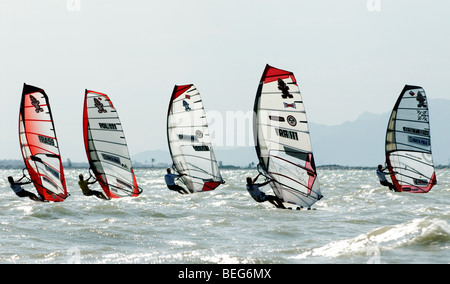 Formula Windsurfing Weltmeisterschaft in Santa Pola, Spanien; Stockfoto