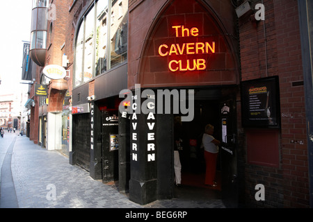 der neue Cavern-Club in der Mathew Street in Liverpool Stadtzentrum Geburtsort der Beatles Merseyside England uk Stockfoto