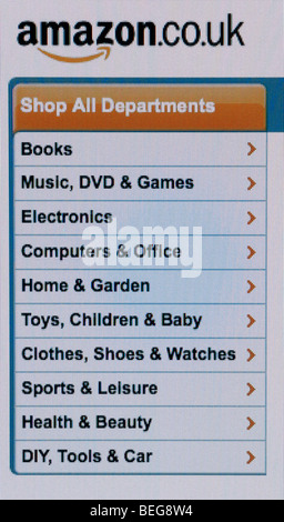 Amazon-screenshot Stockfoto
