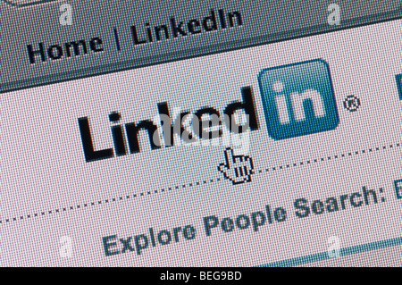 LinkedIn-screenshot Stockfoto