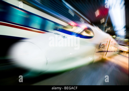 High-Speed-Bahn Station in Peking auf der Durchreise. Stockfoto