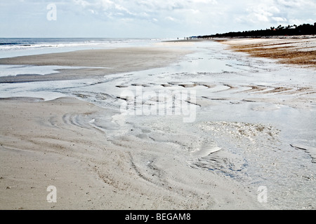 Strand bei Ebbe in Jacksonville Beach, Florida Stockfoto