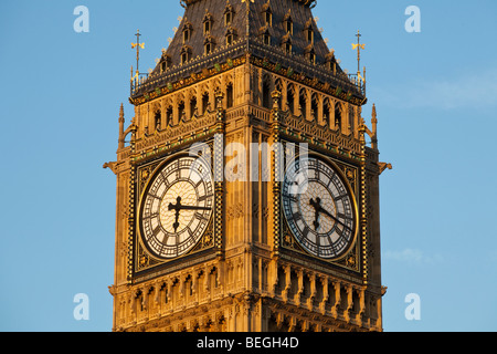 Big Ben Uhrturm, Houses of Parliament, London, England UK Stockfoto