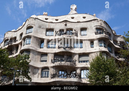 Casa Milà, La Pedrera, Barcelona (Spanien) Stockfoto