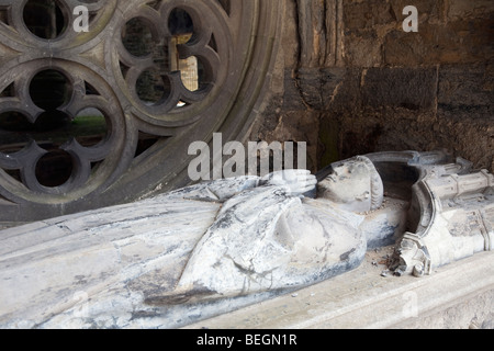 Abtei von Villers-La-Ville. Bildnis des Gobert d'Aspremont Stockfoto