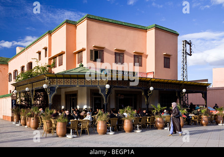 Café Koutoubia, Marrakesch, Marokko Stockfoto