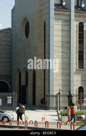 Katholische Kirche, Katholique St. Joseph in Sofia, architektonische Details, Balkan, Bulgarien Stockfoto