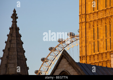 Das London Eye Riesenrad, London, England, UK Stockfoto