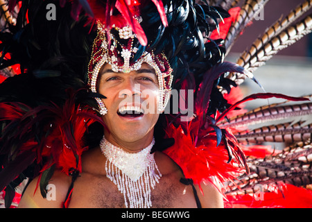 Paraiso Schule des Samba in Hackney, Karneval und Parade in London. Stockfoto