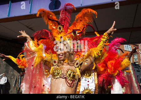 Paraiso Schule des Samba in Hackney, Karneval und Parade in London. Stockfoto