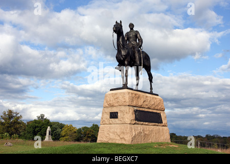 Denkmal für General George Meade, Kommandant der Union Army of the Potomac Gettysburg Stockfoto