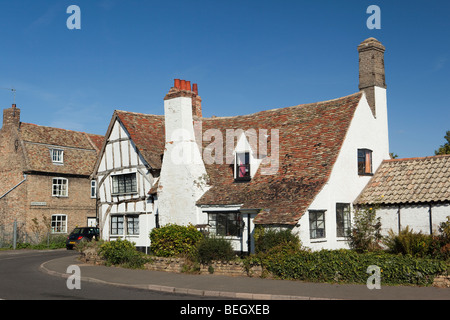 England, Cambridgeshire, Huntingdon, Houghton Dorf ältesten Haus Fachwerk ehemaligen George und Dragon Inn Stockfoto