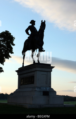 Silhouette von Generalmajor John Reynolds, Kommandeur der 1. der Unionsarmee Corp. Stockfoto