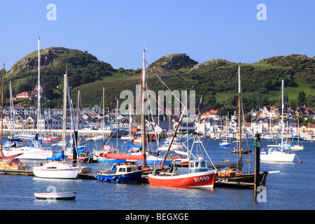 Deganwy Quays Marina an der Mündung der Conwy, West-Küste von Nordwales Stockfoto