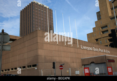 Liverpool Daily Post und Echo Zeitung Gebäude merseyside England Großbritannien zuvor die Heimat der ehemaligen Merseyside County Council Stockfoto